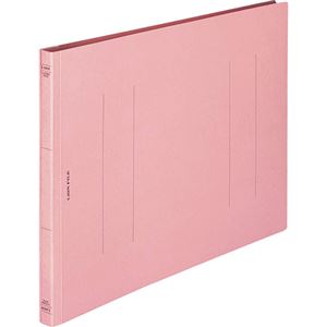 (まとめ) ライオン事務器 フラットファイル(環境) 樹脂押え具 B4ヨコ 150枚収容 背幅18mm ピンク A-506KB4E 1セット(10冊)  【×10セット】