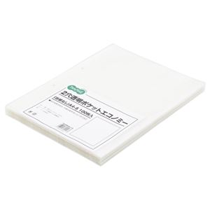 (まとめ) TANOSEE 2穴透明ポケット （台紙なし） A4タテ 1パック（100枚）  【×10セット】