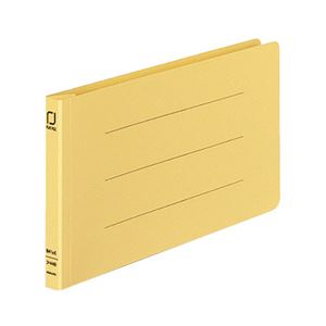 (まとめ) コクヨ 統一伝票用フラットファイル B4 1/3ヨコ 150枚収容 背幅18mm 黄 フ-V49Y 1パック(10冊)  【×10セット】
