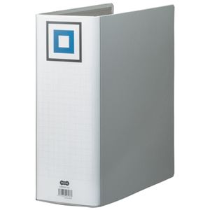 (まとめ) TANOSEE 両開きパイプ式ファイルV A4タテ 1000枚収容 背幅115mm シルバー 1冊  【×10セット】