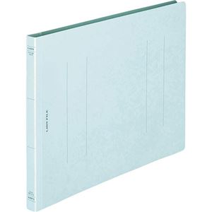 (まとめ) ライオン事務器 フラットファイル(環境) 樹脂押え具 A4ヨコ 150枚収容 背幅18mm 水 A-518KA4E 1セット(10冊)  【×10セット】