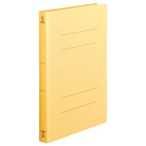 (まとめ) TANOSEE フラットファイル（厚とじW） A4タテ 250枚収容 背幅28mm 黄 1セット（10冊）  【×10セット】
