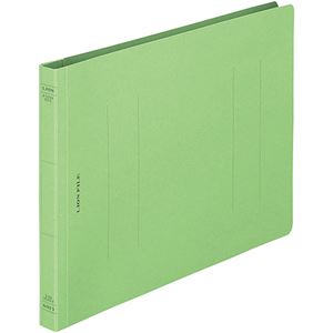 (まとめ) ライオン事務器 フラットファイル(環境) 樹脂押え具 B5ヨコ 150枚収容 背幅18mm 緑 A-529KB5E 1セット(10冊)  【×10セット】
