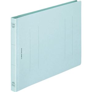 (まとめ) ライオン事務器 フラットファイル(環境) 樹脂押え具 B5ヨコ 150枚収容 背幅18mm 水 A-528KB5E 1セット(10冊)  【×10セット】