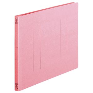 (まとめ) TANOSEE フラットファイル（スタンダードカラー） A4ヨコ 150枚収容 背幅18mm ピンク 1パック（10冊）  【×10セット】