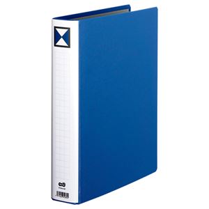 (まとめ) TANOSEE 両開きパイプ式ファイル A4タテ 400枚収容 背幅56mm 青 1冊  【×10セット】