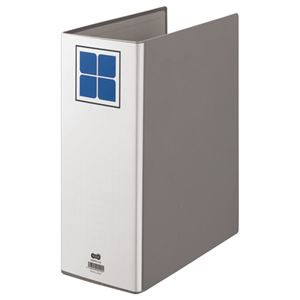 (まとめ) TANOSEE 片開きパイプ式ファイルE A4タテ 1000枚収容 背幅126mm グレー 1冊  【×10セット】