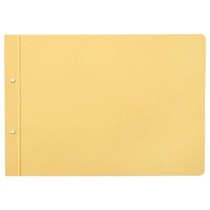 (まとめ) TANOSEE とじ込表紙 クラフト紙 A4ヨコ 2穴 1パック（5組10枚）  【×10セット】