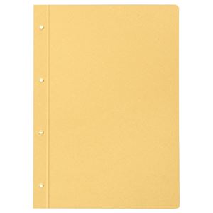 (まとめ) TANOSEE とじ込表紙 クラフト紙 A4タテ 4穴 1パック（5組10枚）  【×10セット】