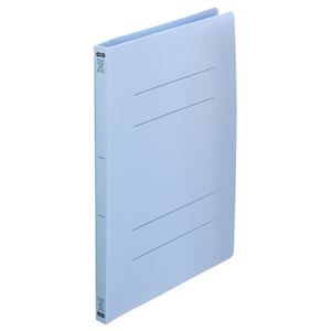 (まとめ) TANOSEE フラットファイル（再生PP） A4タテ 150枚収容 背幅18mm ブルー 1パック（5冊）  【×10セット】