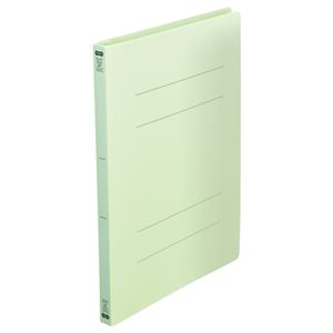 (まとめ) TANOSEE フラットファイル（再生PP） A4タテ 150枚収容 背幅18mm グリーン 1パック（5冊）  【×10セット】