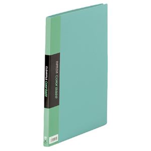 (まとめ) キングジム クリアファイル カラーベース A4タテ 20ポケット 背幅14mm 緑 132C 1冊  【×10セット】