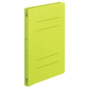 (まとめ) フラットファイル バインダー ＜PP＞ 発泡PP B5タテ 2穴 150枚収容 黄緑 10冊 【×10セット】