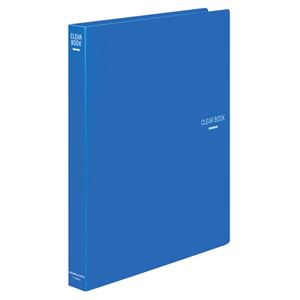 (まとめ) コクヨ クリヤーブック(クリアブック)(替紙式) A4タテ 30穴 23ポケット付属 背幅34mm 青 ラ-460B 1冊  【×10セット】