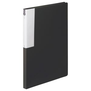 (まとめ) TANOSEE レターファイル（PP） A4タテ 120枚収容 背幅18mm ダークグレー 1セット（10冊）  【×10セット】