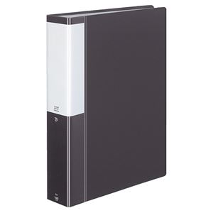 (まとめ) コクヨ クリヤーブック(クリアブック)(POSITY) 固定式 A4タテ 100ポケット 背幅57mm ダークグレー P3ラ-L100NDM 1冊  【×10セット】