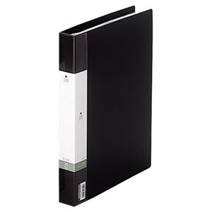 (まとめ) リヒトラブ リクエスト クリヤーブック(クリアブック)(ポケット交換タイプ) A4タテ 30穴 25ポケット付属 背幅35mm 黒 G3802-24 1冊  【×10セット】