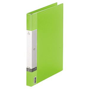 (まとめ) リヒトラブ リクエスト クリヤーブック(クリアブック)(ポケット交換タイプ) A4タテ 30穴 15ポケット付属 背幅25mm 黄緑 G3801-6 1冊  【×10セット】