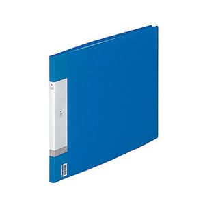 (まとめ) リヒトラブ リクエスト クリヤーブック(クリアブック) A3ヨコ 20ポケット 背幅16mm 青 G3223-8 1冊  【×10セット】