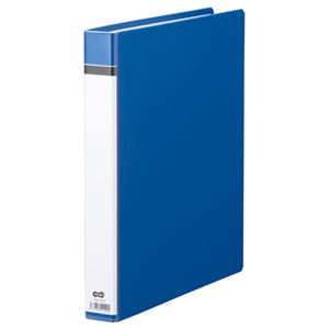 (まとめ) TANOSEE 30穴バインダー（貼り表紙） A4タテ 100枚収容 背幅42mm 青 1冊  【×10セット】