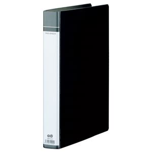 (まとめ) TANOSEE 30穴バインダー（貼り表紙） A4タテ 100枚収容 背幅42mm 黒 1冊  【×10セット】
