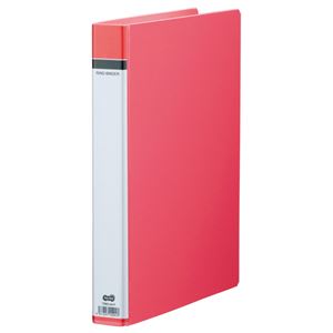 (まとめ) TANOSEE 30穴バインダー（貼り表紙） A4タテ 100枚収容 背幅42mm ピンク 1冊  【×10セット】