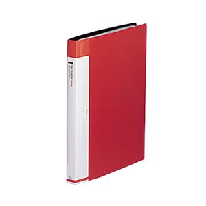 (まとめ) リヒトラブ リクエスト 名刺帳(ポケット交換タイプ) A4タテ 30穴 540カード ヨコ入れ 赤 G8813-3 1冊  【×10セット】