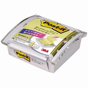 (まとめ) 3M ポストイット ポップアップノート 卓上ディスペンサー 75×75mm ホワイト・クリアトップ リフィル1冊付 DS330WC-Y 1セット  【×10セット】