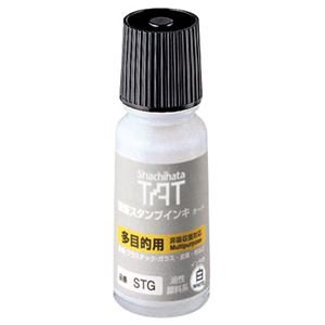 (まとめ) シヤチハタ 強着スタンプインキ タート （多目的タイプ） 小瓶 55ml 白 STG-1 1個  【×10セット】