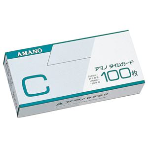 (まとめ) アマノ 標準タイムカード Cカード 25日締／10日締 1パック（100枚）  【×10セット】