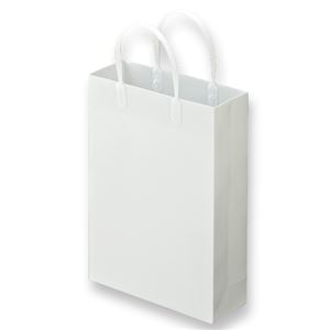 (まとめ) TANOSEE ラミネートバッグ 小 ヨコ225×タテ310×マチ幅80mm 白 1パック（10枚）  【×10セット】