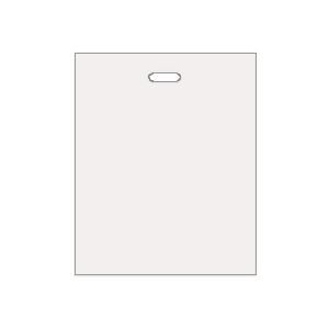 (まとめ) TANOSEE ポリエチレン手提げ袋 小判抜き ハードタイプ LL ヨコ400×タテ500×厚さ0.05mm ホワイト 1パック（50枚）  【×10セット】