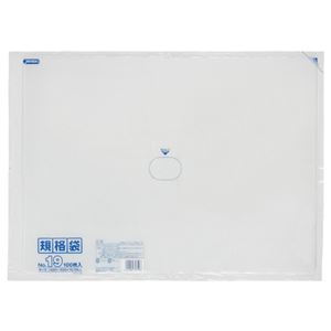 (まとめ) ジャパックス 規格袋 19号 ヨコ400×タテ550×厚み0.03mm K-19 1パック（100枚）  【×10セット】