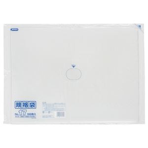 (まとめ) ジャパックス 規格袋 17号 ヨコ360×タテ500×厚み0.03mm K-17 1パック（100枚）  【×10セット】