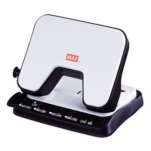 (まとめ) マックス 中空刃 軽あけパンチ スクーバ 25枚穿孔 ホワイト DP-25T/W 1台  【×10セット】