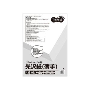 (まとめ) TANOSEE カラーレーザープリンター用 光沢紙 薄手 A3 1冊（100枚）  【×30セット】