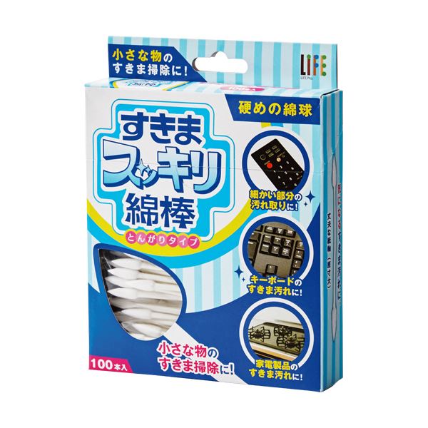 (まとめ) 平和メディク すきまスッキリ綿棒とんがりタイプ 1パック(100本) 【×30セット】