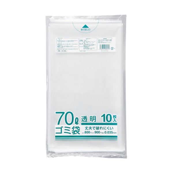 (まとめ) クラフトマン 業務用透明 メタロセン配合厚手ゴミ袋 70L HK-088 1パック(10枚)  【×30セット】