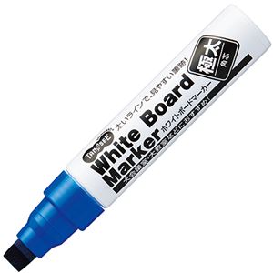 (まとめ) TANOSEE ホワイトボードマーカー 極太角芯 青 1本  【×30セット】