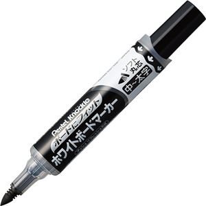 (まとめ) ぺんてる ノックル ボードにフィット ホワイトボードマーカー 中-太字・ソフト丸芯 黒 EMWL5BF-A 1本  【×30セット】