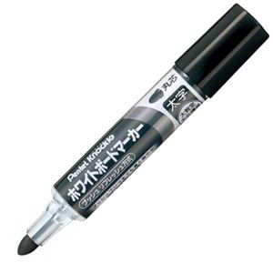 (まとめ) ぺんてる ホワイトボードマーカー ノックル 太字丸芯 黒 EMWL5W-A 1本  【×30セット】