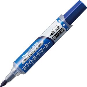 (まとめ) ぺんてる ノックル ボードにフィット ホワイトボードマーカー 中-太字・ソフト丸芯 青 EMWL5BF-C 1本  【×30セット】