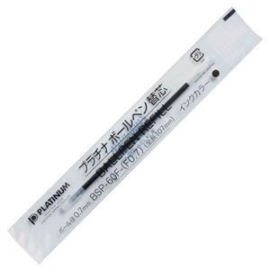 (まとめ) プラチナ ボールペン替芯 ステンレスチップ 0.7mm 黒 BSP-60F-(F0.7)#1 1セット(10本)  【×30セット】