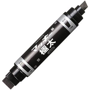 (まとめ) ゼブラ 油性マーカー マッキー極太 角芯太字+平芯極太 黒 MC-EB-450-BK 1本  【×30セット】