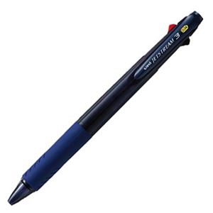 (まとめ) 三菱鉛筆 3色ボールペン ジェットストリーム3 0.38mm 軸色（透明ネイビー） SXE340038T.9 1本  【×30セット】