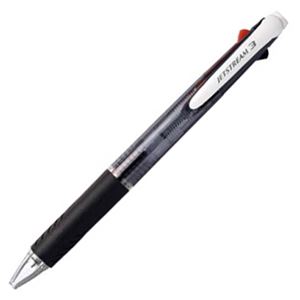 (まとめ) 三菱鉛筆 3色ボールペン ジェットストリーム 0.7mm （軸色 黒） SXE340007.24 1本  【×30セット】