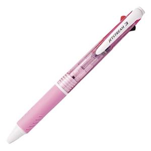 (まとめ) 三菱鉛筆 3色ボールペン ジェットストリーム 0.7mm （軸色 ピンク） SXE340007.13 1本  【×30セット】