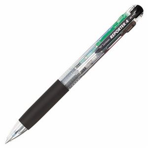 (まとめ) トンボ鉛筆 4色油性ボールペン リポーター4 0.7mm （軸色 透明） BC-FRC20 1本  【×30セット】