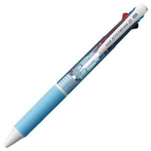(まとめ) 三菱鉛筆 ジェットストリーム 2色ボールペン 0.7mm (軸色 水色) SXE230007.8 1本  【×30セット】