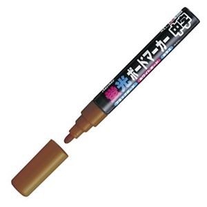 (まとめ) レイメイ藤井 蛍光ボードマーカー 中字丸芯 ブラウン LBM252C 1本  【×30セット】
